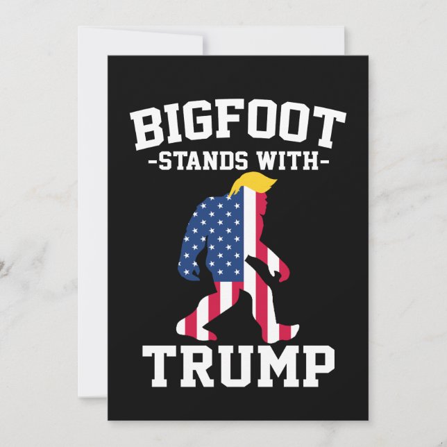 Bigfoot Stands With Trump 2024 Elections Invitation (Front)