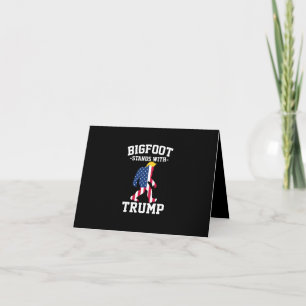 Bigfoot Stands With Trump 2024 Elections Note Card
