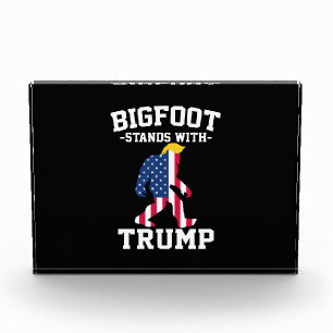 Bigfoot Stands With Trump 2024 Elections Photo Block