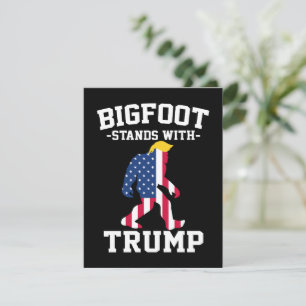 Bigfoot Stands With Trump 2024 Elections Thank You Card