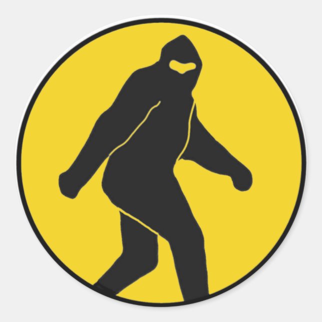 Bigfoot Sticker (Yellow) (Front)