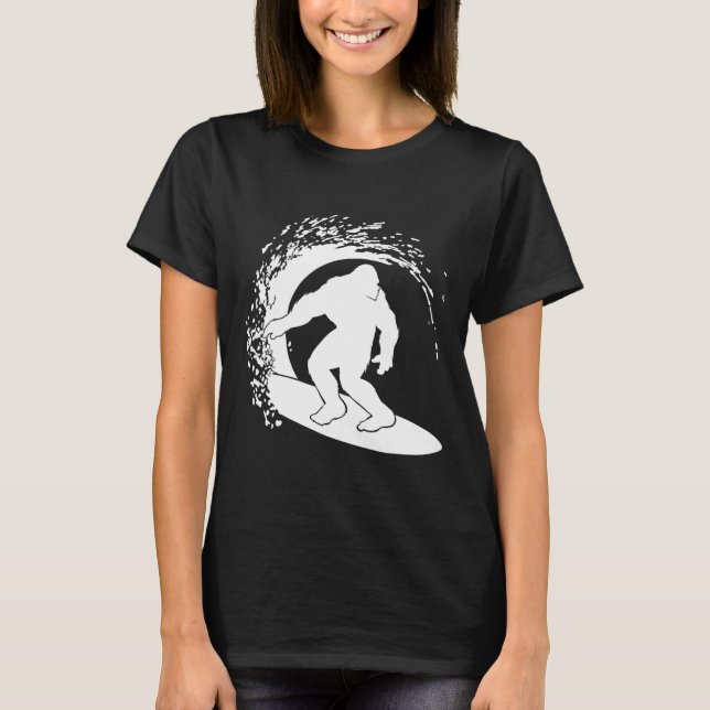 Bigfoot Surfing  T-Shirt (Front)