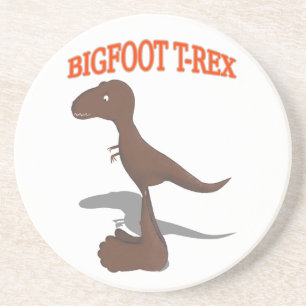Bigfoot T-Rex Drawing Coaster