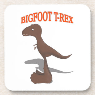 Bigfoot T-Rex Drawing Coaster
