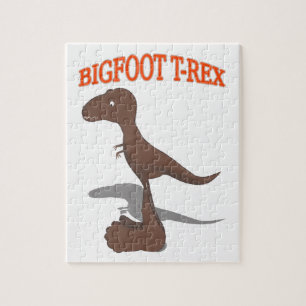 Bigfoot T-Rex Drawing Jigsaw Puzzle