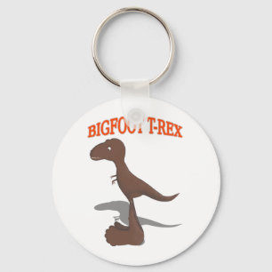 Bigfoot T-Rex Drawing Keychain