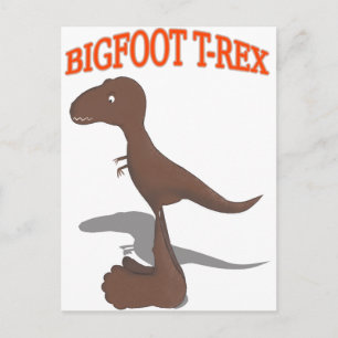 Bigfoot T-Rex Drawing Postcard