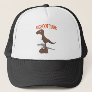 Bigfoot T-Rex Drawing Trucker Hat