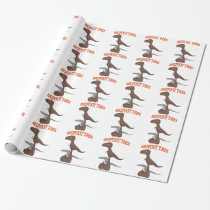 Bigfoot T-Rex Drawing Wrapping Paper