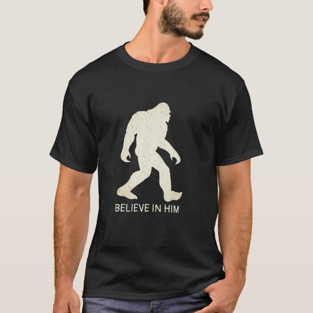 Bigfoot T-Shirt - Customizable Sasquatch Mens Tee (Front)