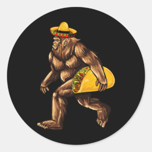 Bigfoot Taco Cinco De Mayo Classic Round Sticker