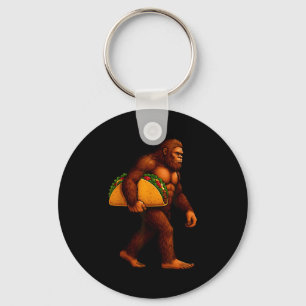 Bigfoot Taco Sasquatch Walking Taco Funny Shirt Me Keychain