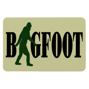 Bigfoot text & green squatch graphic magnet