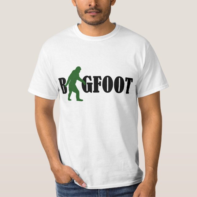 Bigfoot text & green squatch graphic T-Shirt (Front)