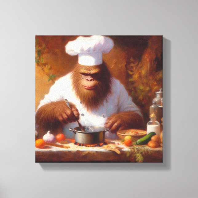 Bigfoot the Chef Canvas Print (Front)