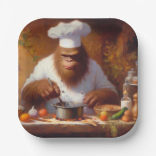 Bigfoot the Chef Paper Plate