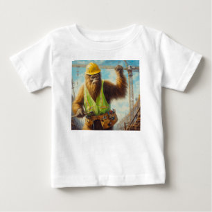 Bigfoot the Construction Worker Baby T-Shirt