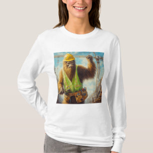 Bigfoot the Construction Worker T-Shirt