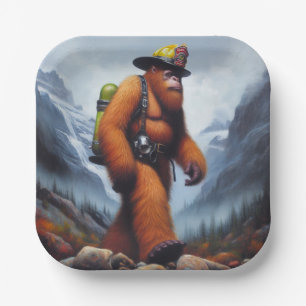 Bigfoot the Hot Shot Fireman Paper Plate