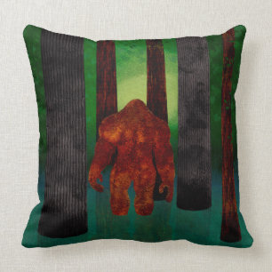 Bigfoot Throw Pillow