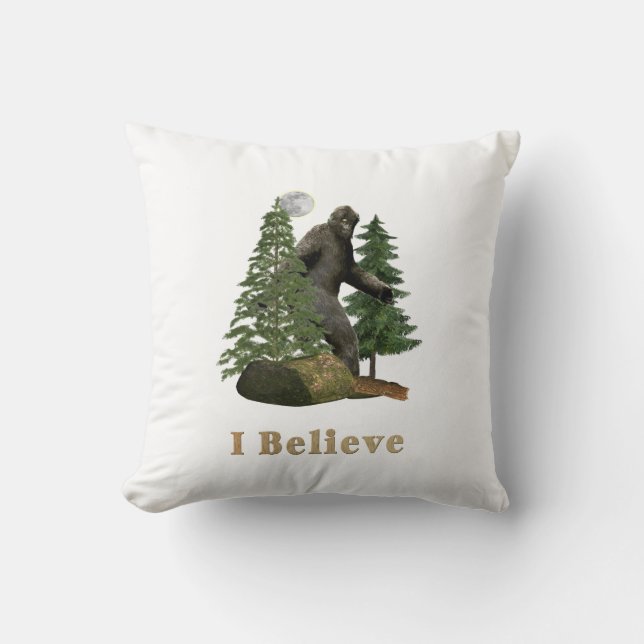 Bigfoot Throw Pillow (Front)