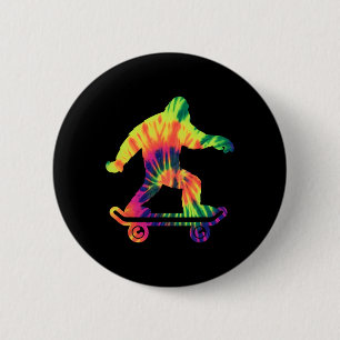 Bigfoot Tie Dye Hippie Skateboarders Sasquatch Ska 2 Inch Round Button