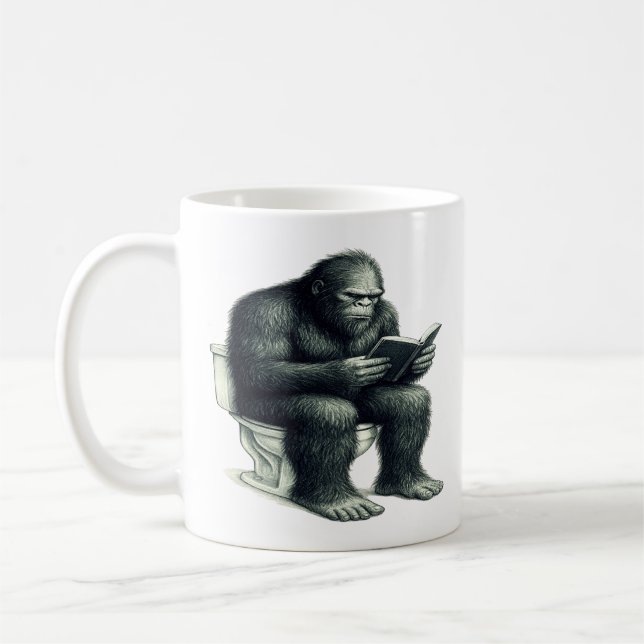 Bigfoot Toilet Coffee Mug (Left)