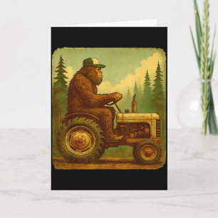 Bigfoot Tractor Farmer Design For Men Farming Farm Card
