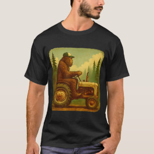 Bigfoot Tractor Farmer Design For Men Farming Farm T-Shirt