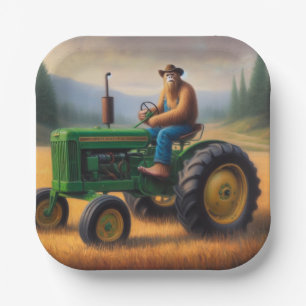 Bigfoot Tractor Paper Plate