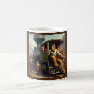 Bigfoot Train Engineer Coffee Mug