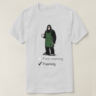 Bigfoot travaille au T-Shirt du café