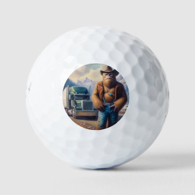 Bigfoot Truck Driver Golf Balls (Front)