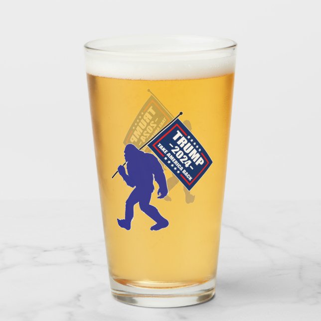 Bigfoot Trump 2024 Glass (Front Filled)