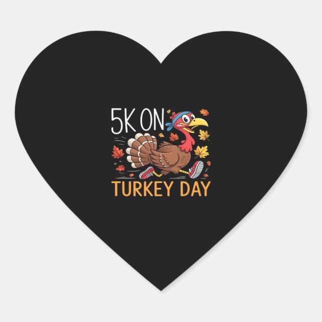 Bigfoot Turkey Pumpkin Thanksgiving Day Classic T- Heart Sticker (Front)