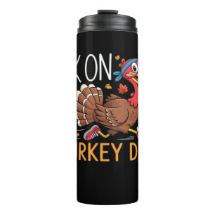 Bigfoot Turkey Pumpkin Thanksgiving Day Classic T- Thermal Tumbler