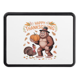 Bigfoot Turkey Pumpkin Thanksgiving Day Classic T- Trailer Hitch Cover