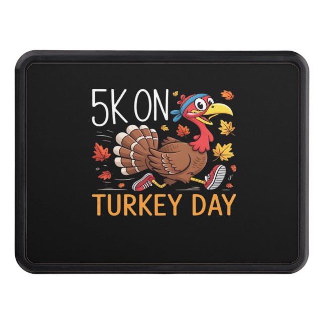 Bigfoot Turkey Pumpkin Thanksgiving Day Classic T- Trailer Hitch Cover (Front)