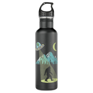 Bigfoot UFO Abduction Moon & Mountain Alien Vintag 710 Ml Water Bottle
