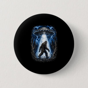 Bigfoot ufo alien abduction funny sasquatch  2 inch round button