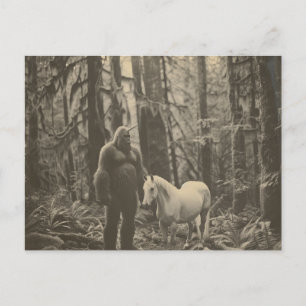 Bigfoot Unicorn et un cheval dans la Forêt Carte p