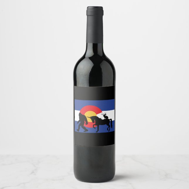 Bigfoot, Unicorn, Jackalope Wine Label (Front)