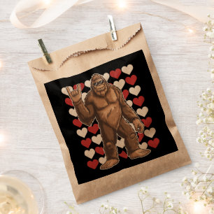 Bigfoot Valentines Day Funny Hearts Sasquatch Love Favour Bag