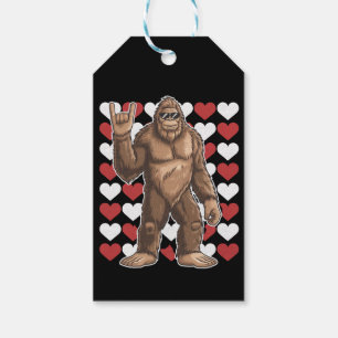 Bigfoot Valentines Day Funny Hearts Sasquatch Love Gift Tags