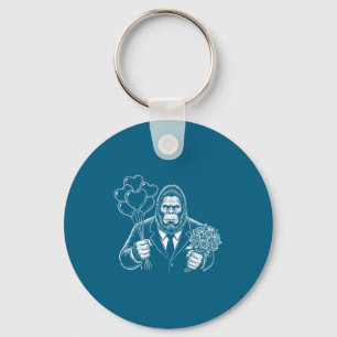 Bigfoot Valentines Day Tee With Funny Sasquatch He Keychain