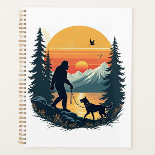 Bigfoot Vintage Marche Chien Montagne Coucher de s