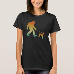 Bigfoot Walking Azawakh Funny Sasquatch Pet Dog T-Shirt