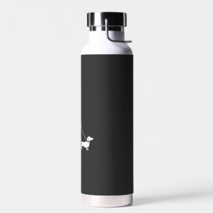 Bigfoot Walking Dachshund Funny Wiener Dog Dad Water Bottle
