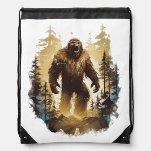 Bigfoot Walking Drawstring Bag