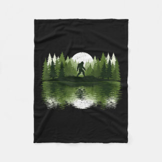 Bigfoot Walking Forest Sasquatch Woods Parks Men W Fleece Blanket